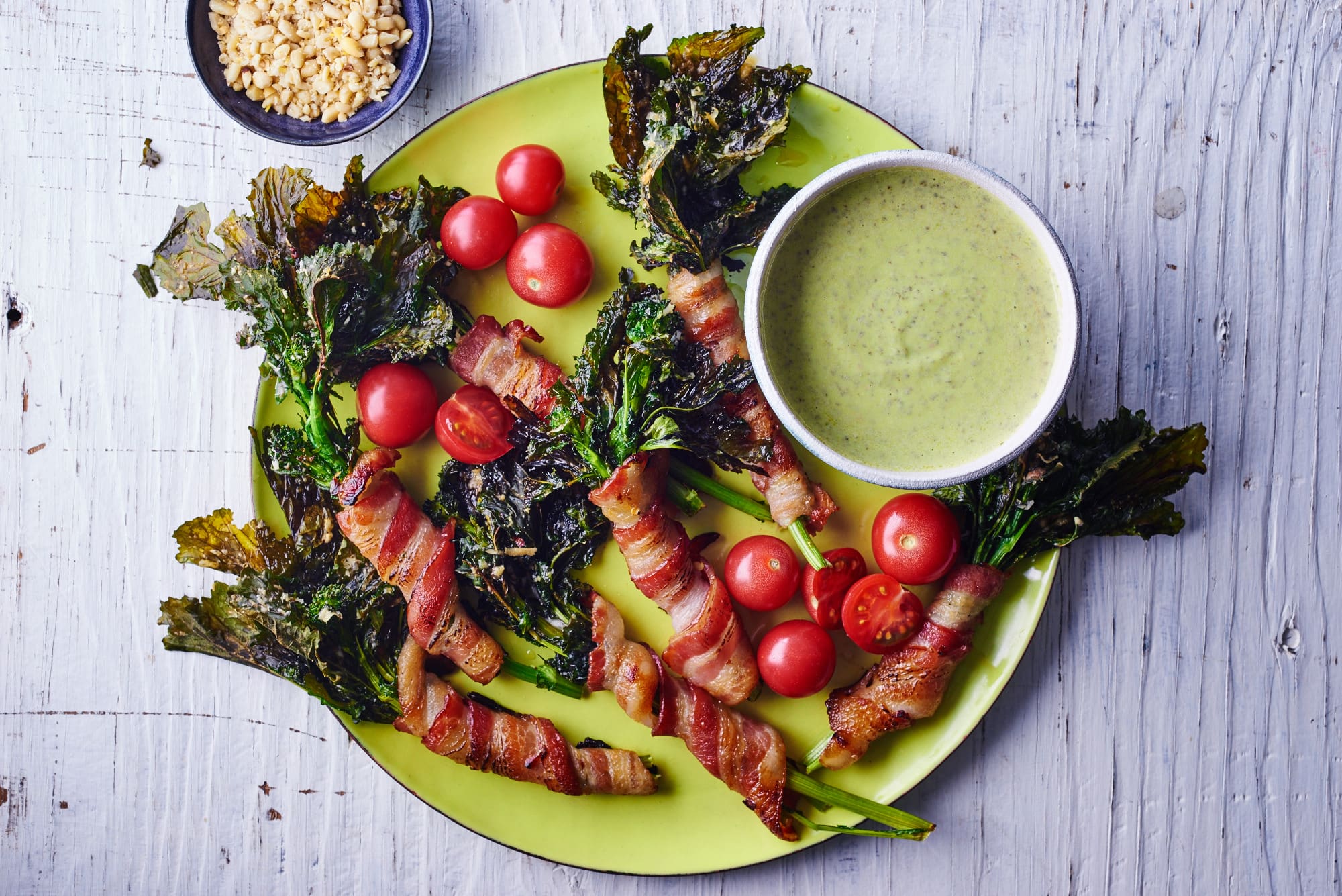 Bacon Wrapped Broccoli Rabe Platter